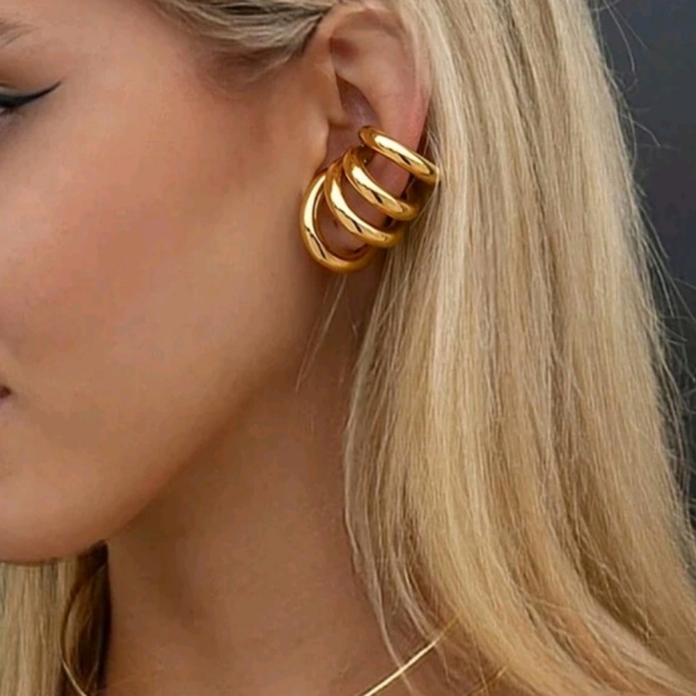 Women's unique earring cuffs gold earring cuffs